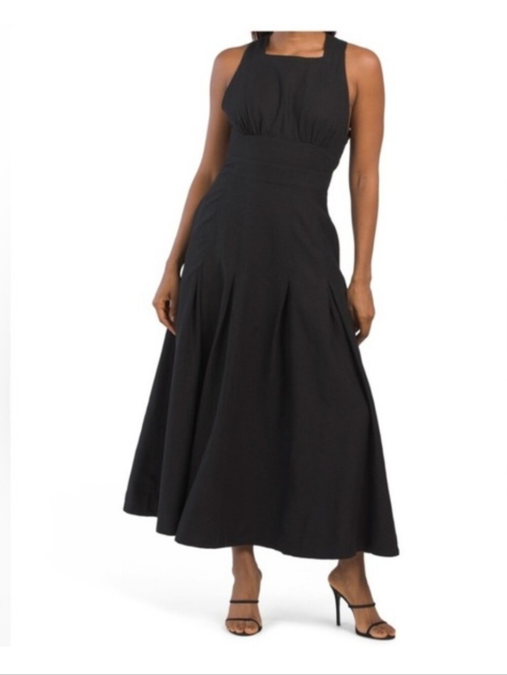 Rachel Zoe Black Sleeveless Maxi Gown Linen/Viscose Sz 8 - Picture 8 of 9
